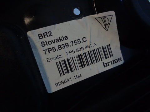 Porsche Cayenne 958 92A Window Regulator and Motor Near Side Rear 2011 to 2018