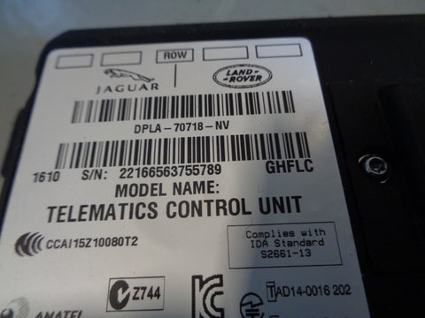 Range Rover Evoque Telematics Control Module DPLA-70718-NV 2011 to 2018