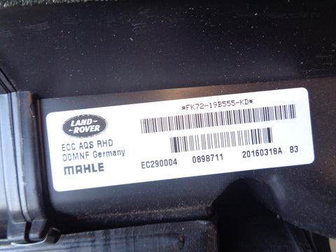 Range Rover Evoque Heater Blower Air Conditioning Heater Matrix FK72-19B555-KD