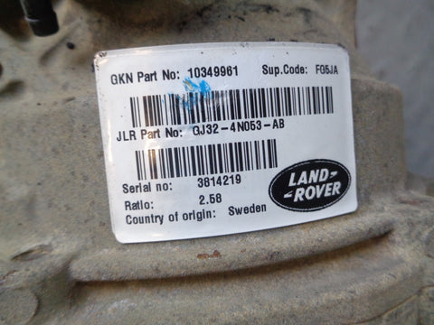 Range Rover Evoque Diff Differential Rear GJ32-4N053-AB 9 Speed Ratio 2.58
