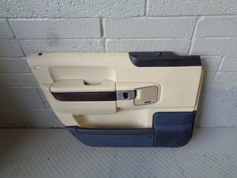 Range Rover L322 Door Cards in Parchment Blue Trim Facelift 2006 to 2009 R04044