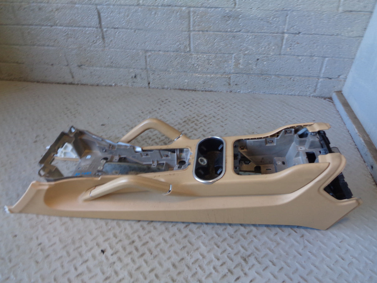 Porsche Cayenne 958.1 92A Centre Console Assembly Beige Cup Holders 2011 to 2014
