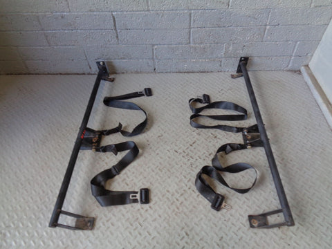 Defender 90 Rear Bench Seat Belt Bars Pair Land Rover County 1986 to 1998