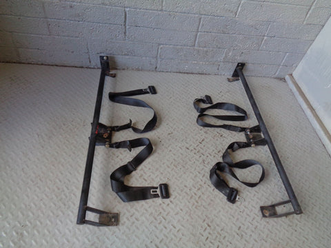 Defender 90 Rear Bench Seat Belt Bars Pair Land Rover County 1986 to 1998