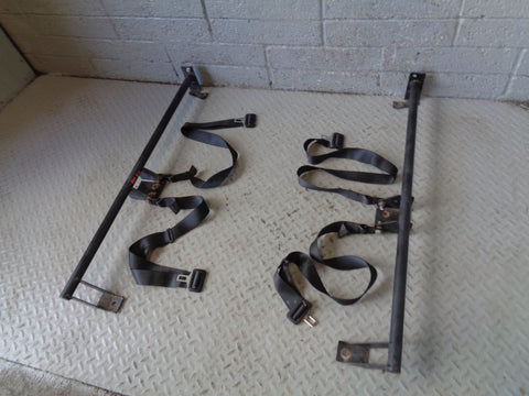 Defender 90 Rear Bench Seat Belt Bars Pair Land Rover County 1986 to 1998