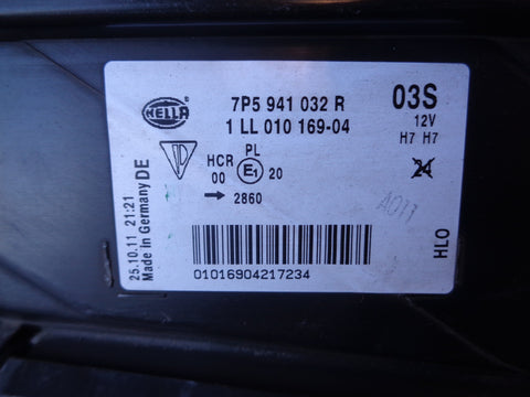 Porsche Cayenne 958.1 92A Headlight Off Side Front Right 7P5 941 032 R Halogen