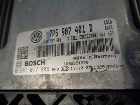 Porsche Cayenne 958 92A Engine ECU 3.0 V6 TDi 7P5 907 401 D 2011 to 2014