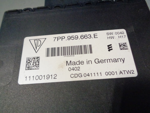 Porsche Cayenne 958 92A Voltage Control Regulator Unit 7PP.959.663 2011 to 2018