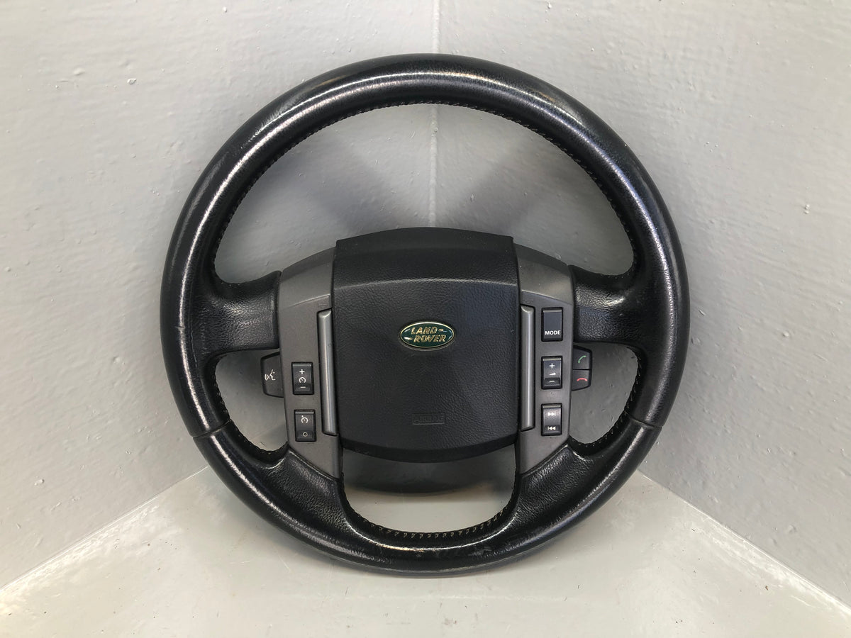 Steering Wheel Multi Function Leather Black Discovery 3 Range Rover Sport K02066
