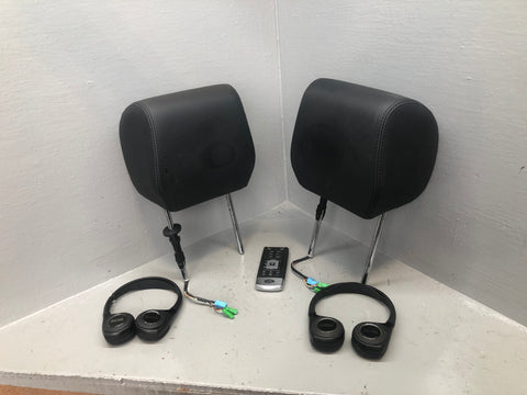 Range Rover Evoque Head Rests Pair With Screens Black Leather With Remote Kit