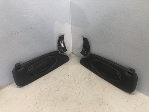 Porsche Boxster 986 Sun Visors Pair Illuminated in Black 1996 to 2004