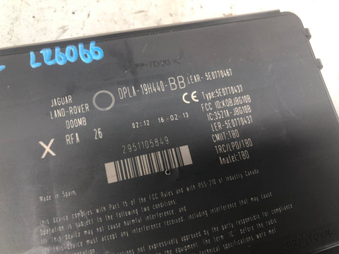 Jaguar XF Keyless Control Module DPLA-19H440-BB X250 2007 to 2015