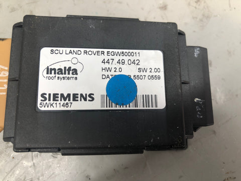 Discovery 3 Sunroof Control Module ECU EGW500011 Land Rover 2004 to 2009