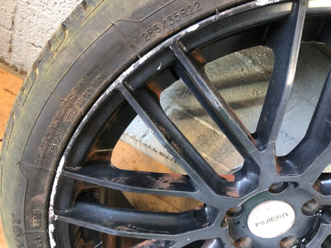 Riviera RV126 Alloy Wheels with Tyres Set of 4 22"x 10J 285/35ZR22 Black L24045