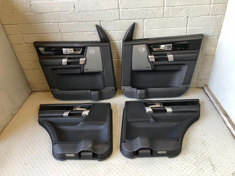 Discovery 4 Door Cards Black Set of 4 Silver Trim Land Rover 2009 to 2013 L17036
