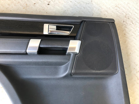 Discovery 4 Door Cards Black Set of 4 Silver Trim Land Rover 2009 to 2013 L17036