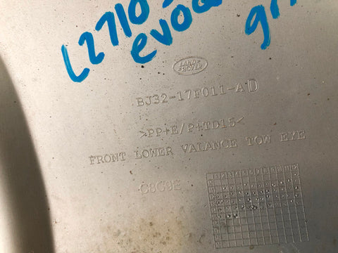 Range Rover Evoque Tow Eye Cover Front Bumper BJ32-17F011-AD 2011 to 2015 L27105