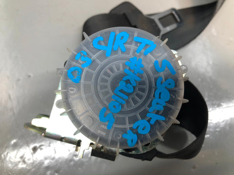 Discovery 3 Seat Belt Centre Rear in Black Land Rover Type 1 5 Seat Only