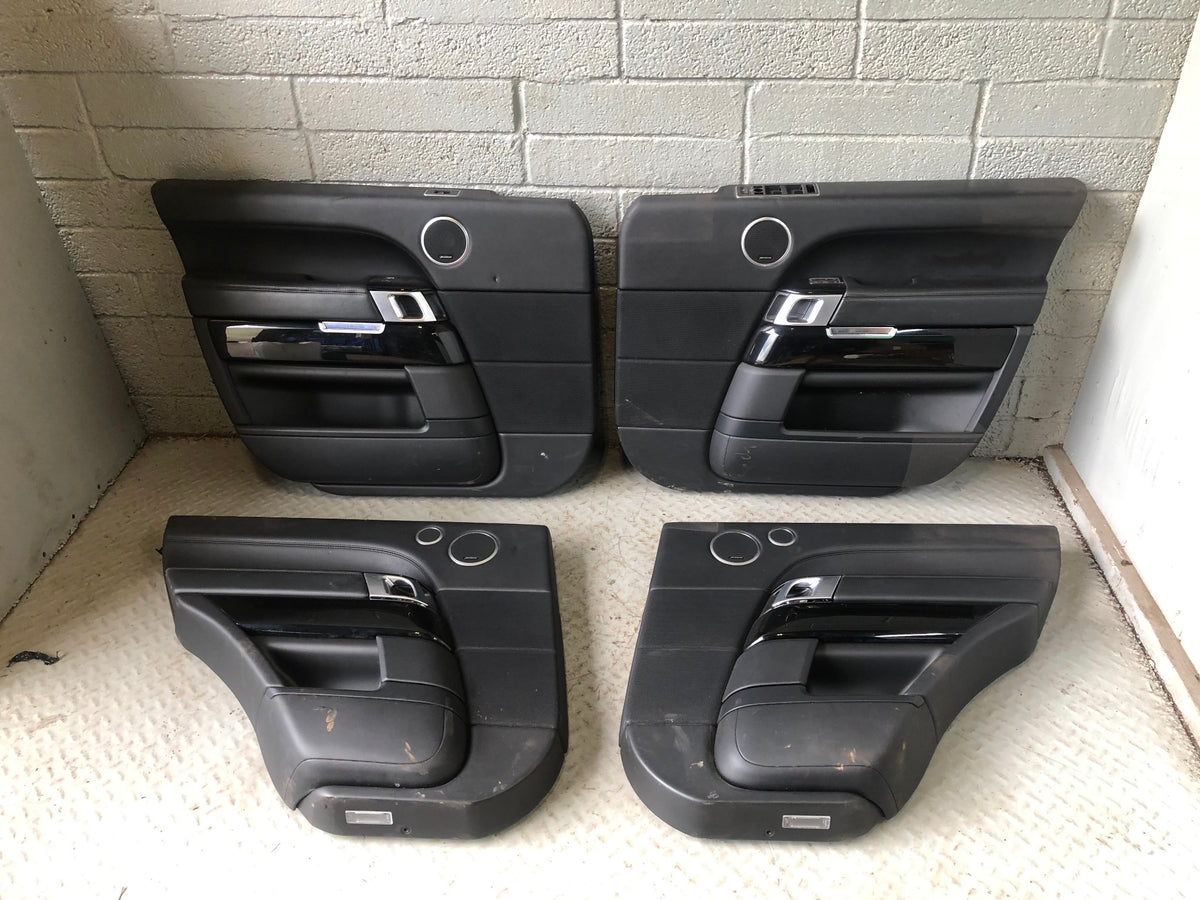 Range Rover L405 Door Cards Set Black with Gloss Black Trim 2013 to 2017 K21015