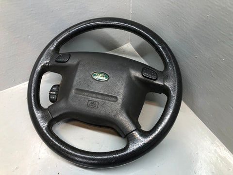Discovery 2 Steering Wheel Land Rover Black Leather with Horn Buttons R28102