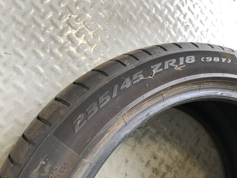 Pirelli Part Worn Tyre 235/45ZR18 5mm Tread 235 45 18 D28075A
