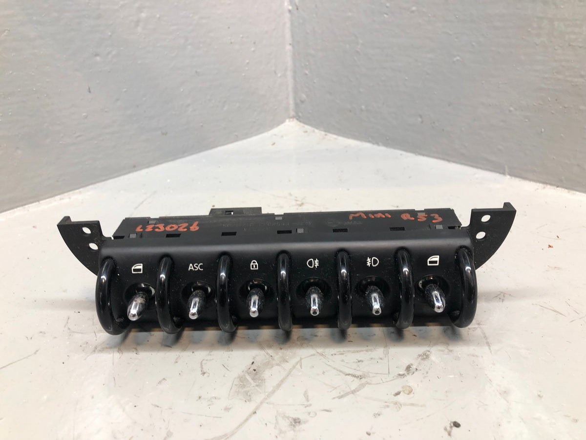 Mini R53 Switch Panel Windows Fog Lights Traction Locking 6958033 2001 to 2006