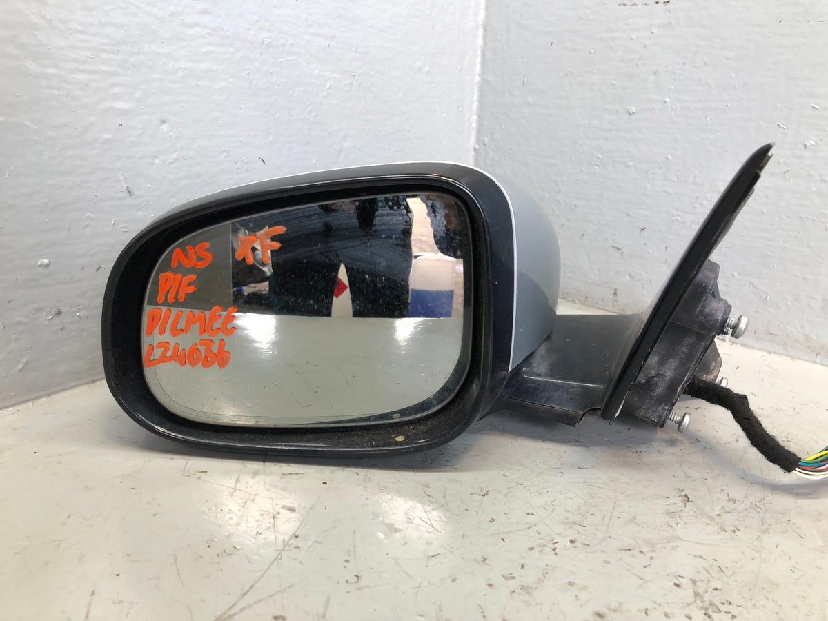 Jaguar XF Door Mirror Near Side Left Power Fold Liquid Silver X250 2007 to 2015