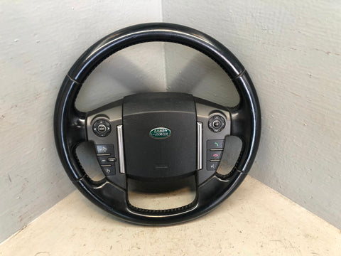 Discovery 4 Steering Wheel Leather Black Land Rover 2009 to 2013 D28046