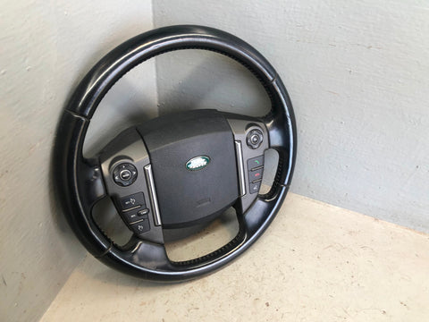 Discovery 4 Steering Wheel Leather Black Land Rover 2009 to 2013 D28046