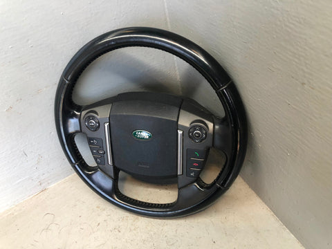 Discovery 4 Steering Wheel Leather Black Land Rover 2009 to 2013 D28046