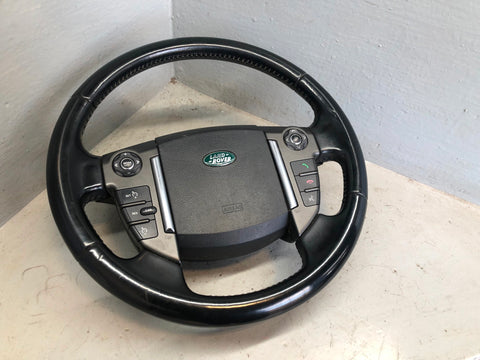 Discovery 4 Steering Wheel Leather Black Land Rover 2009 to 2013 D28046