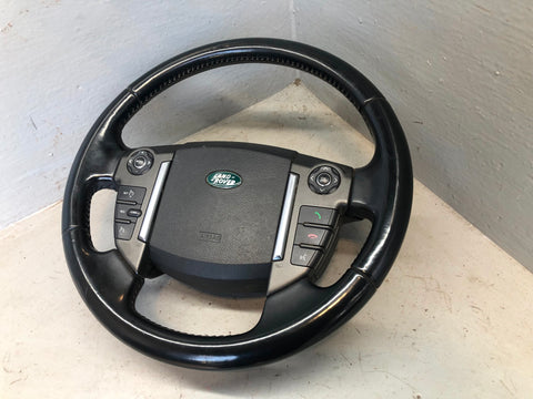 Discovery 4 Steering Wheel Leather Black Land Rover 2009 to 2013 D28046