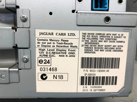 Jaguar XF Sat Nav Display Screen 9X23 10E889 AB X250 2008 to 2015