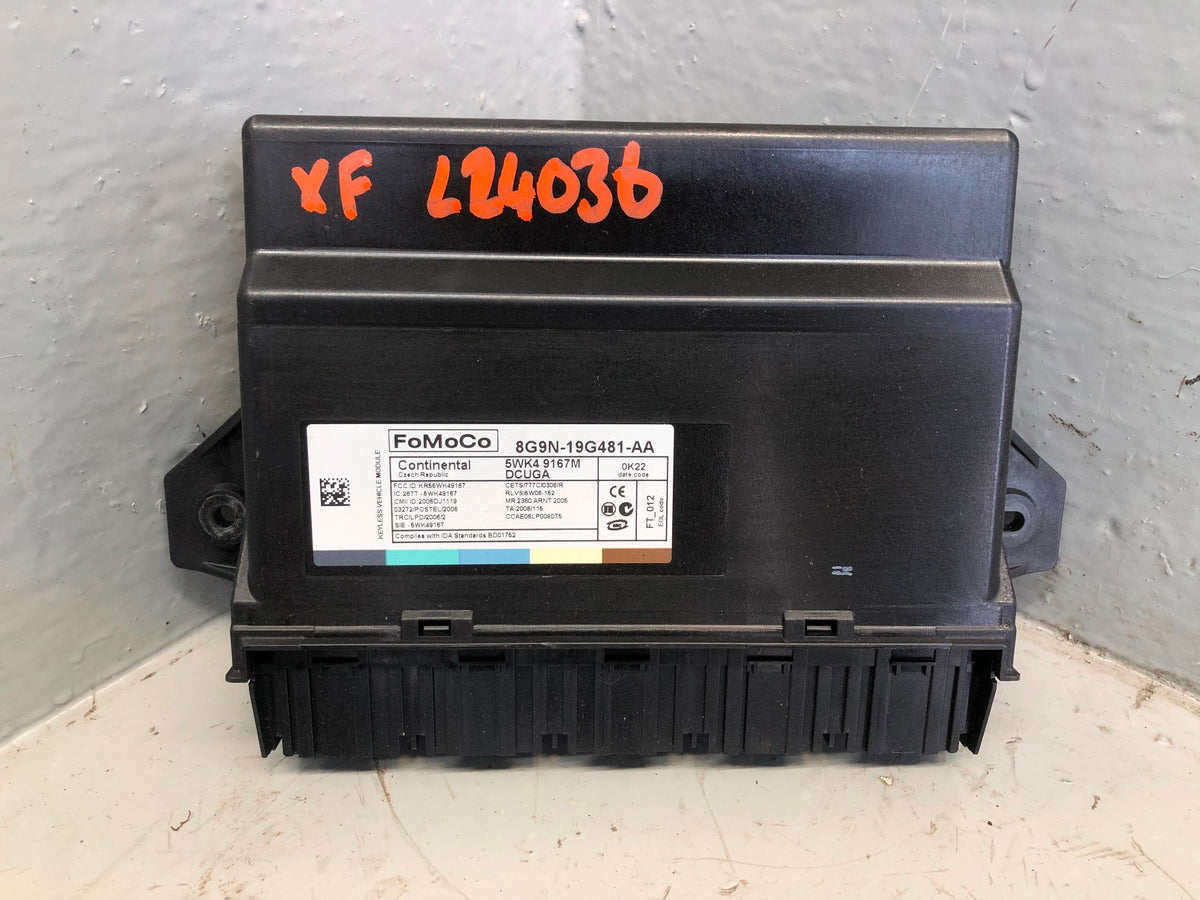 Jaguar XF Keyless Entry Module ECU 8G9N 19G481 AA 2008 to 2011