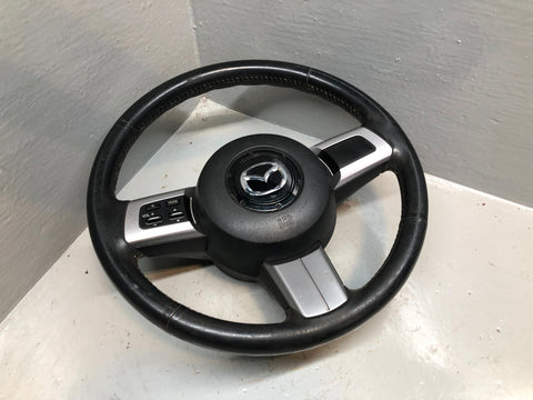 Mazda MX5 Steering Wheel Complete With Controls Black MK3 NC 2006 to 2014