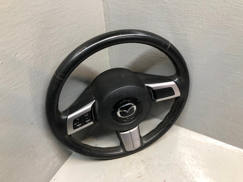 Mazda MX5 Steering Wheel Complete With Controls Black MK3 NC 2006 to 2014