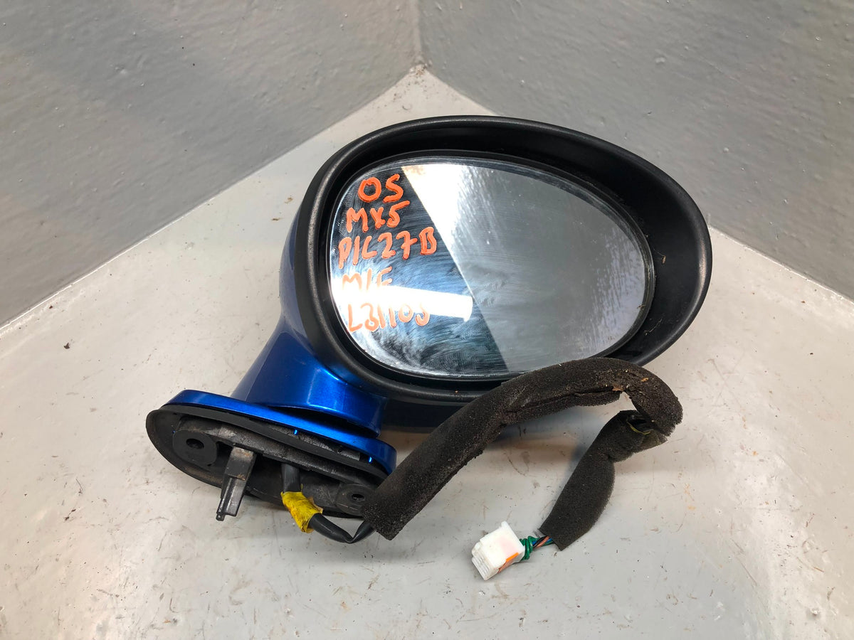 Mazda MX5 Wing Mirror Assembly Off Side Winning Blue Metallic MK3 2006 to 2014