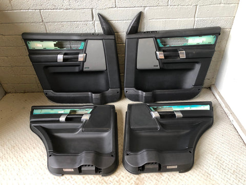 Discovery 4 Door Cards Black Set of 4 Silver Trim Land Rover 2009 to 2013 K19085