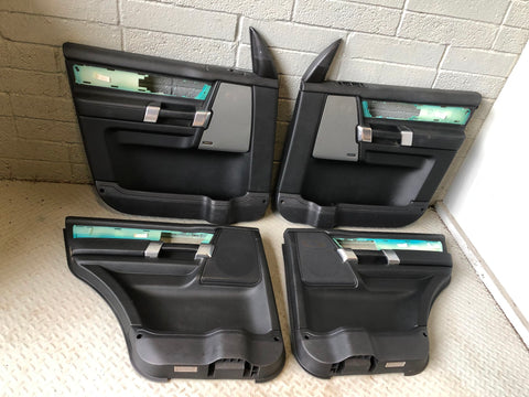 Discovery 4 Door Cards Black Set of 4 Silver Trim Land Rover 2009 to 2013 K19085