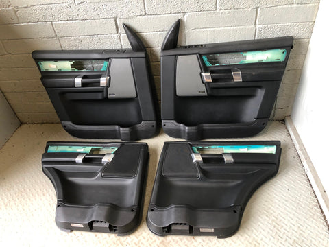Discovery 4 Door Cards Black Set of 4 Silver Trim Land Rover 2009 to 2013 K19085
