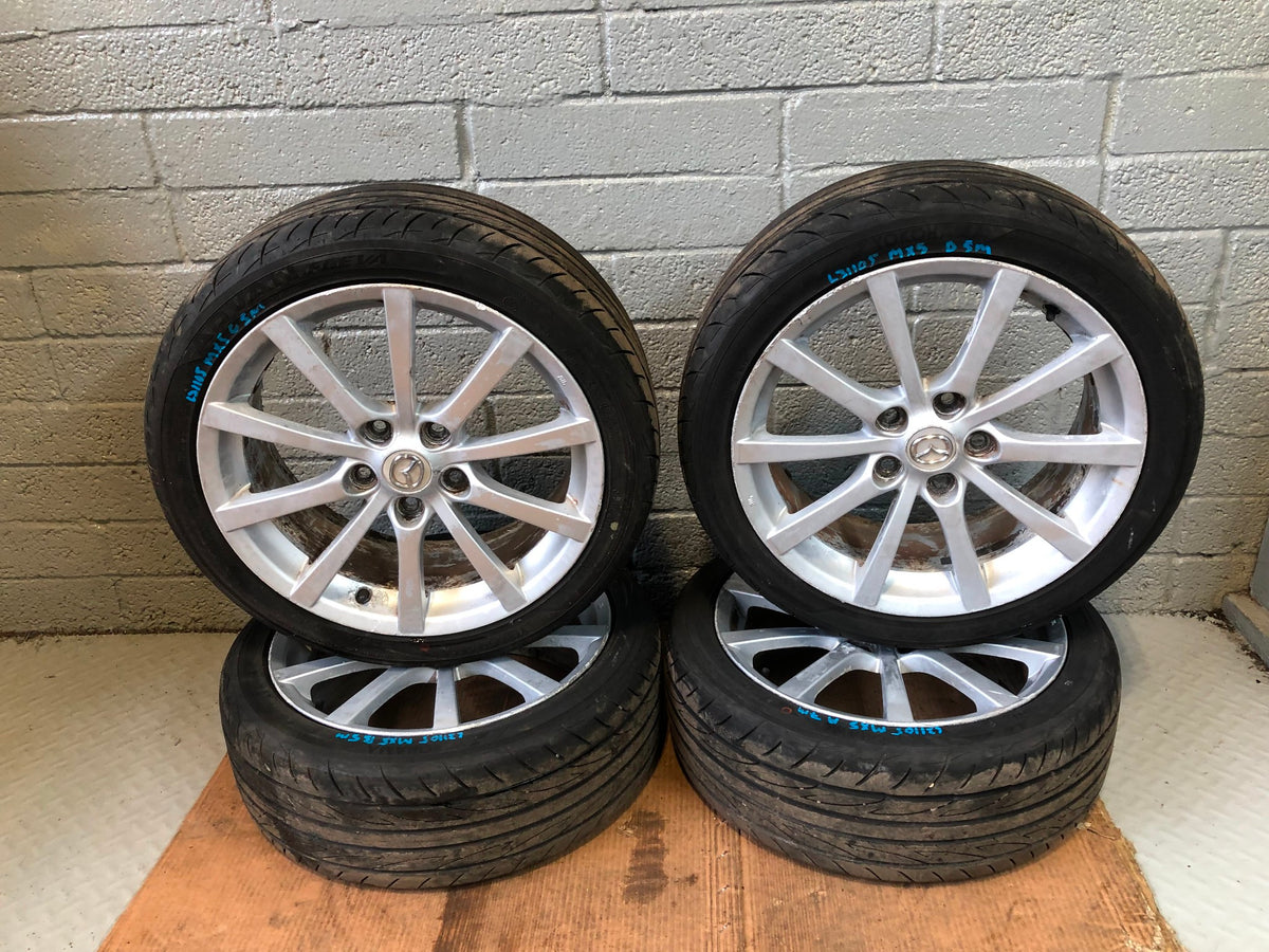 Mazda MX-5 Alloy Wheels with Tyres 205/45R17 MK3 NC 2006 to 2014