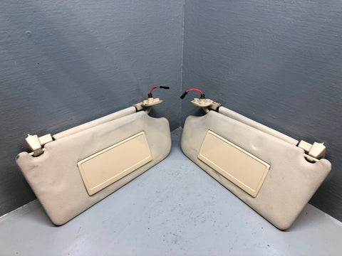 Range Rover L322 Sun Visors Mirrors and Lights Parchment 2005 to 2013 L16125