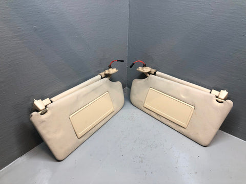 Range Rover L322 Sun Visors Mirrors and Lights Parchment 2005 to 2013 L16125