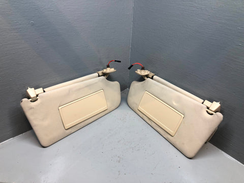 Range Rover L322 Sun Visors Mirrors and Lights Parchment 2005 to 2013 L16125