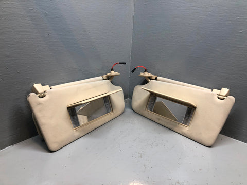 Range Rover L322 Sun Visors Mirrors and Lights Parchment 2005 to 2013 L16125