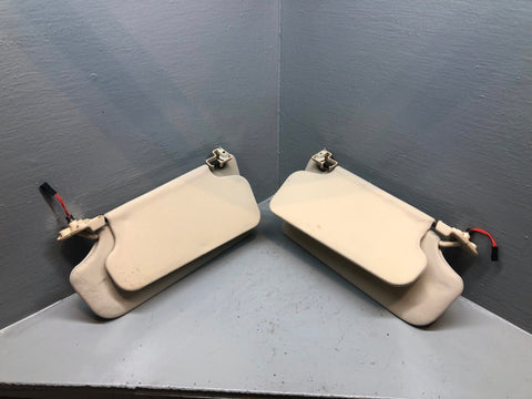 Range Rover L322 Sun Visors Mirrors and Lights Parchment 2005 to 2013 L16125