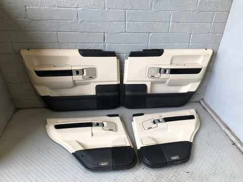 Range Rover L322 Door Cards x 4 with Ivory and Piano Black 2009 to 2013 R24026