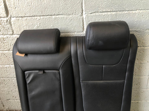 Jaguar XF Rear Seats Black Leather X250 Complete Assembly 2008 to 2015