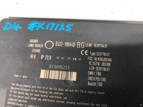 Discovery 4 Body Control Module Keyless BJ32-19H440-BG Land Rover 2009 to 2016