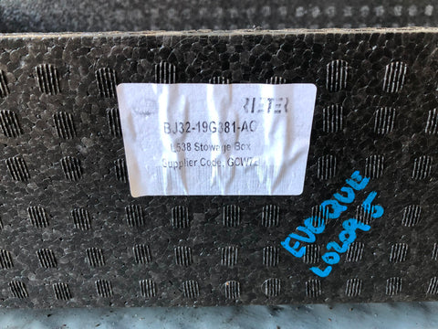 Range Rover Evoque Boot Tool Storage Box BJ32-19G381-AC L538 2011 to 2018 L02095